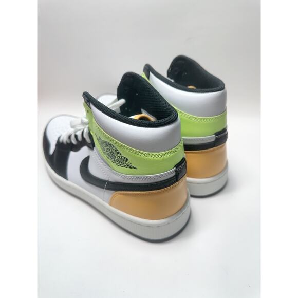 Men’s Size 10 Nike Air Jordan 1 High Golf Shoe White Black Volt Gold DQ0660-105 - Picture 4 of 5